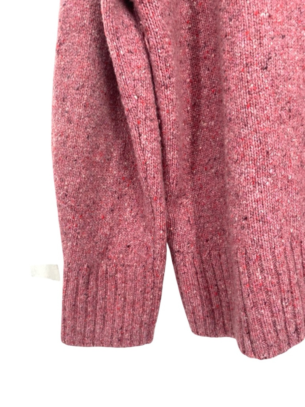 Faherty Driftwood Donegal Merino Wool Alpaca Sweater in Berry Shake Large - Picture 6 of 8